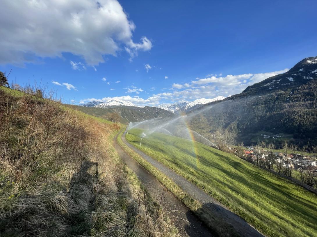 Eine Kleinflächenberegnungsanlage