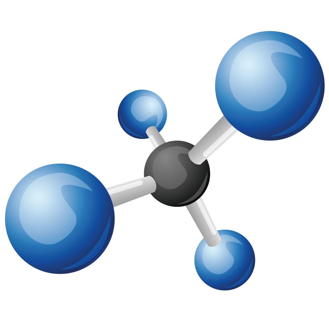 Illustration eines Methanmoleküls